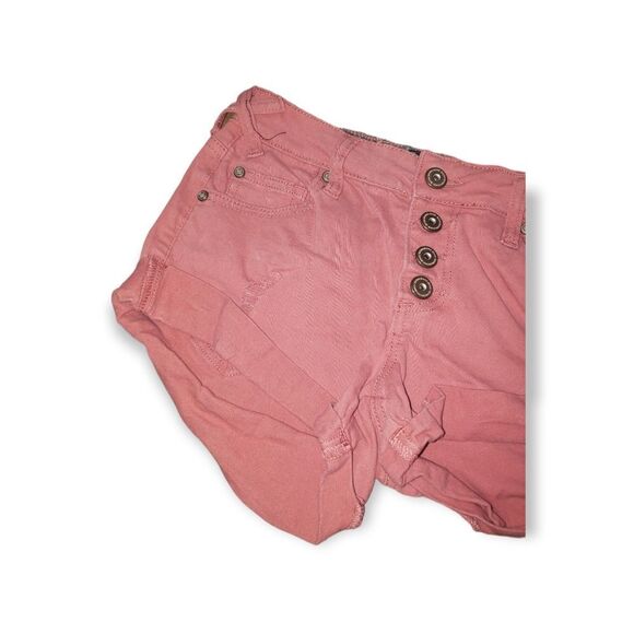 Boom Boom Jeans Orange/Pink Button Fly Jean Shorts 3 - Picture 2 of 4
